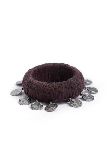 Brown Thread Wooden Bangles